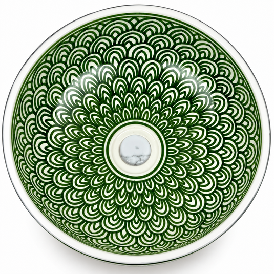 Round Hand Painted Washbasin
