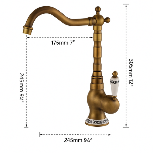Brass Faucet Versatile single-hole unlacquered #18