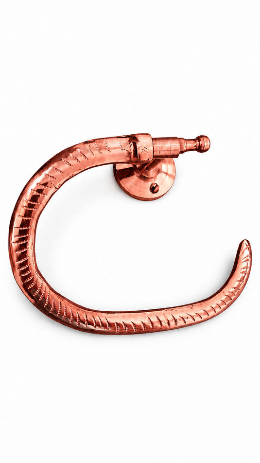 Moroccan Red Brass Bathroom Accessories – Handmade 4-Piece Set or Individual Pieces