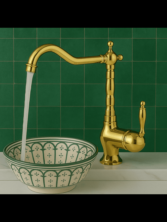 Vintage Brass Faucet Versatile single-hole unlacquered #19