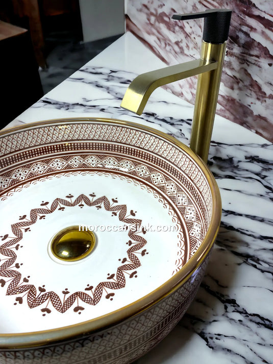 Kingly Brown Moroccan Bathroom and Kitchen Sink - Moroccan Sink