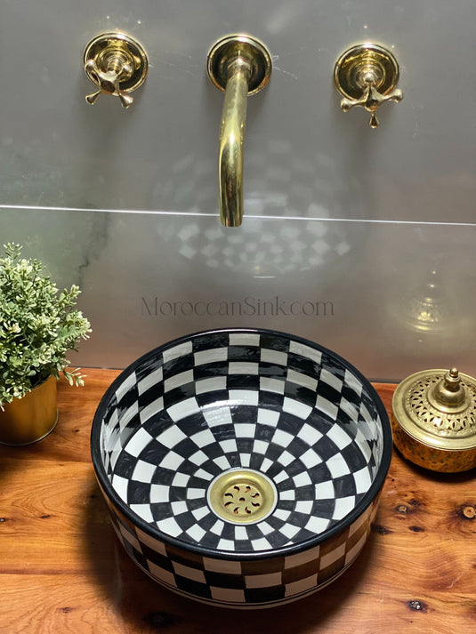 Checkered Ceramic sink