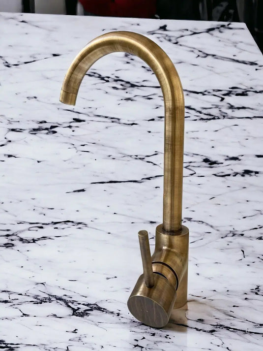 Versatile single-hole unlacquered Brass faucet #04 MoroccanSink