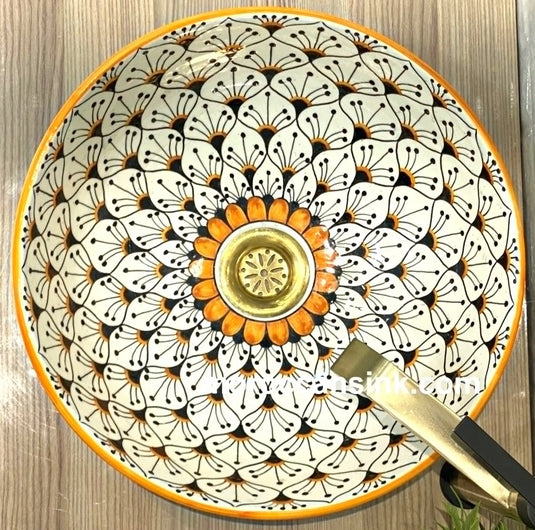 Hand-Painted Ceramic Sink - Moroccan Sink