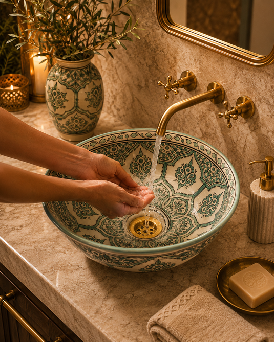 Luxury Minimalist Moroccan Pottery Basin