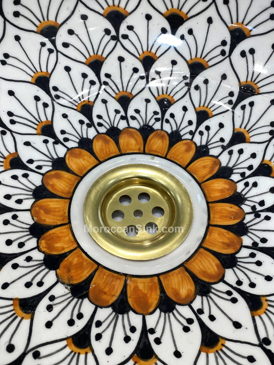 Moroccan BRASS Drain Waste For Moroccan Sink Model 1 MoroccanSink