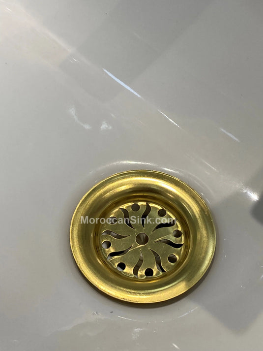 Moroccan BRASS Drain Waste For Moroccan Sink Model 8 MoroccanSink