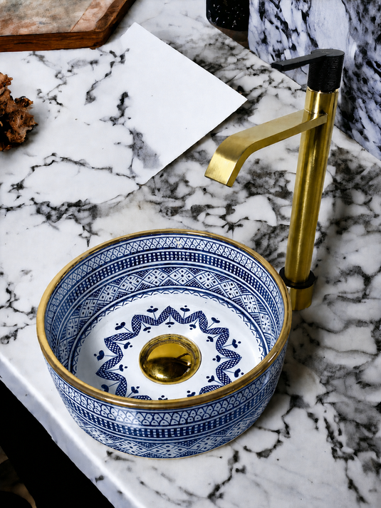 Kingly Brown Moroccan Bathroom and Kitchen Sink