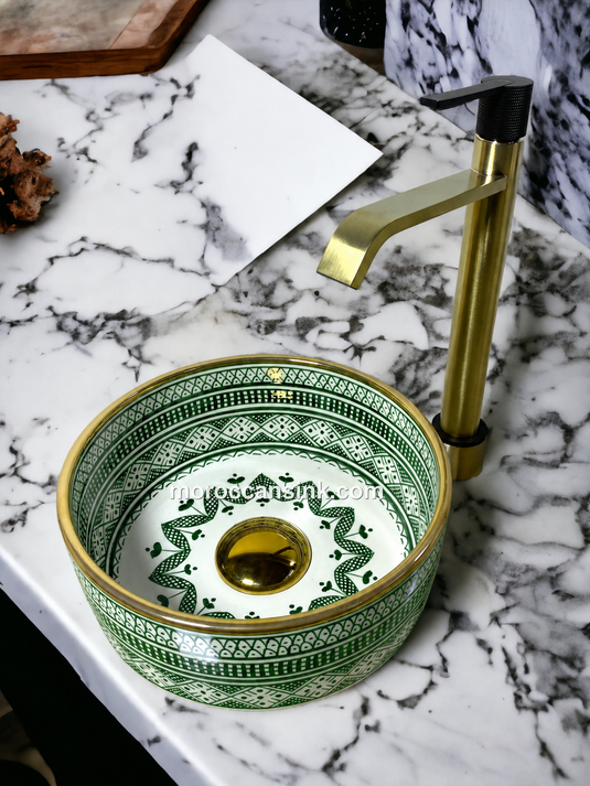 Kingly Brown Moroccan Bathroom and Kitchen Sink