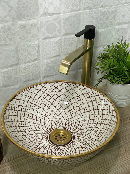 Moroccan Ceramic Hand Painted & Handmade Sink