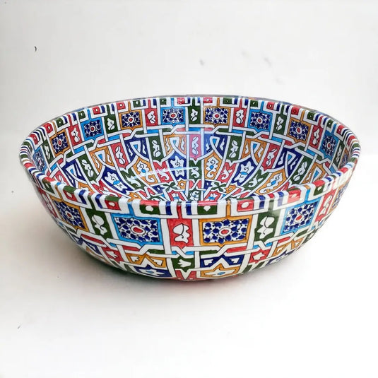 Round Hand Painted Kitchen Sink - Moroccan Sink