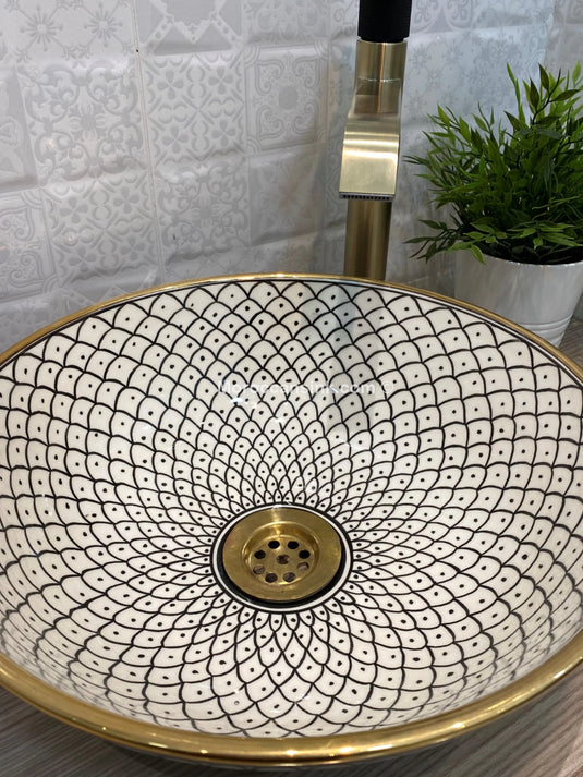 Moroccan Hand painted Fish Scale Sink - Moroccan Sink