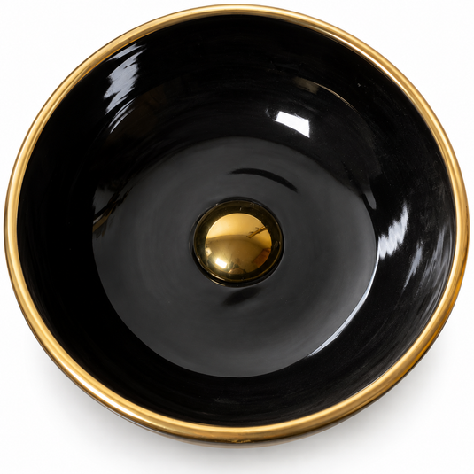 Moroccan 14K GOLD Uni Color Black Sink