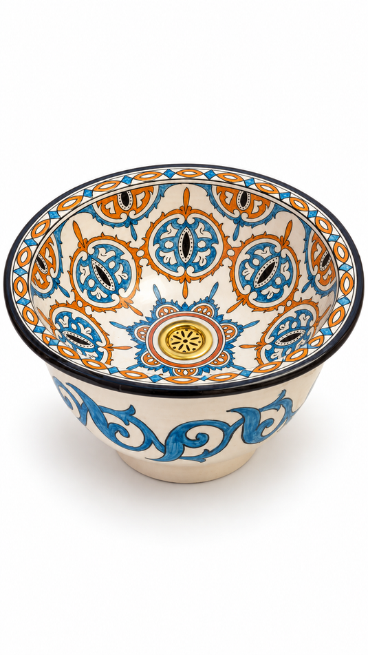 Hand Painted Round Kitchen Sink