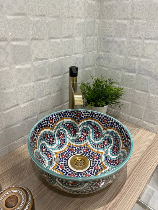 Farmhouse Bathroom Moroccan Ceramic Sink - Moroccan Sink