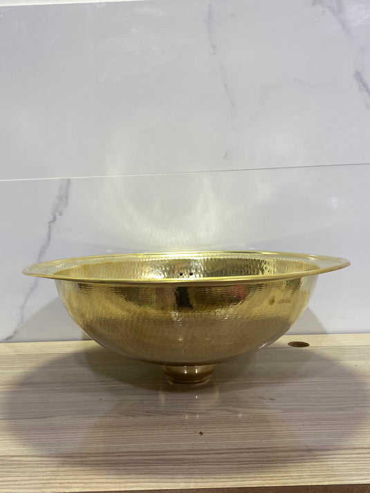 Round Brass sink , Hand engraved brass Moroccan sink hammered