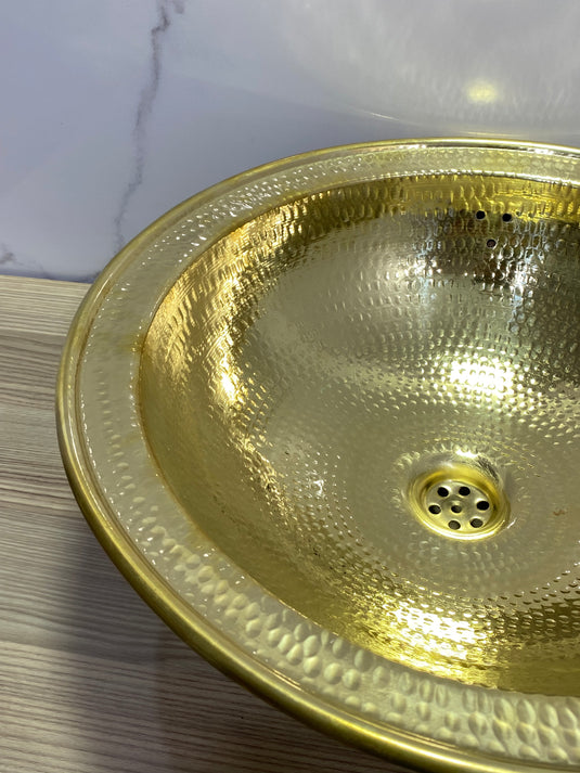 Round Brass sink , Hand engraved brass Moroccan sink hammered