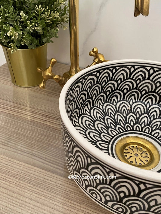 Hand-Painted Bathroom & Kitchen Sink - Moroccan Sink