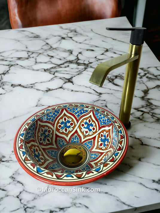 Mansour Handmade Moroccan Sink Bowl - Moroccan Sink