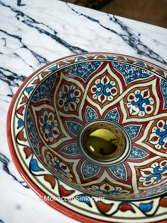 Mansour Handmade Moroccan Sink Bowl - Moroccan Sink