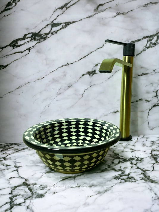 Black and White Moroccan Sink - Moroccan Sink