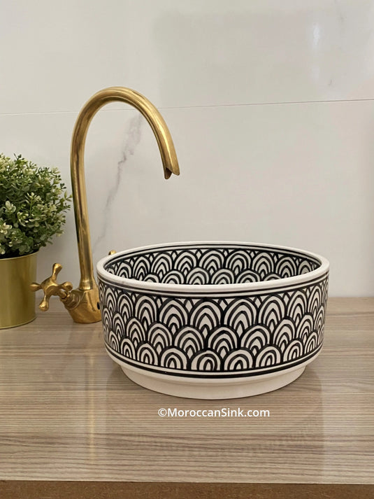 Hand-Painted Bathroom & Kitchen Sink - Moroccan Sink