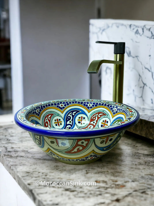 Moroccan Elegance WashBassin 100% Hand Painted - Moroccan Sink