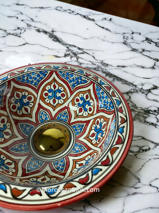 Mansour Handmade Moroccan Sink Bowl - Moroccan Sink