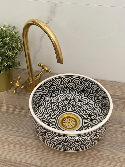 Hand-Painted Bathroom & Kitchen Sink - Moroccan Sink