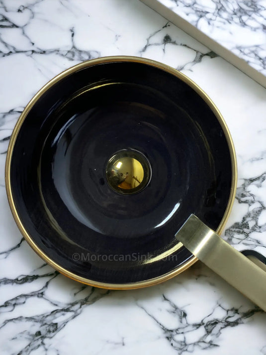 Moroccan 14K GOLD Uni Color Black Sink - Moroccan Sink