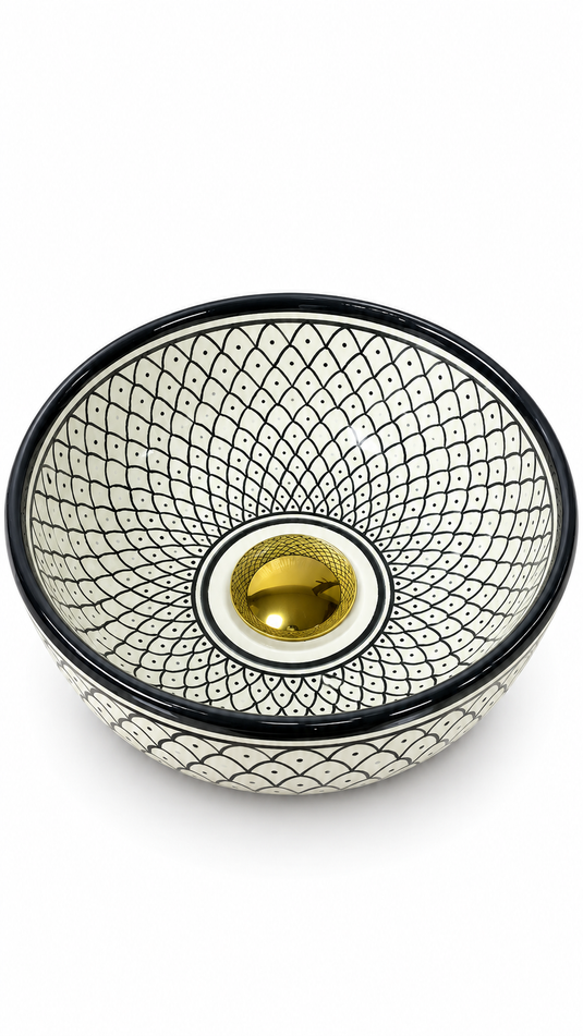 Moroccan Sink with Fishscal Motif