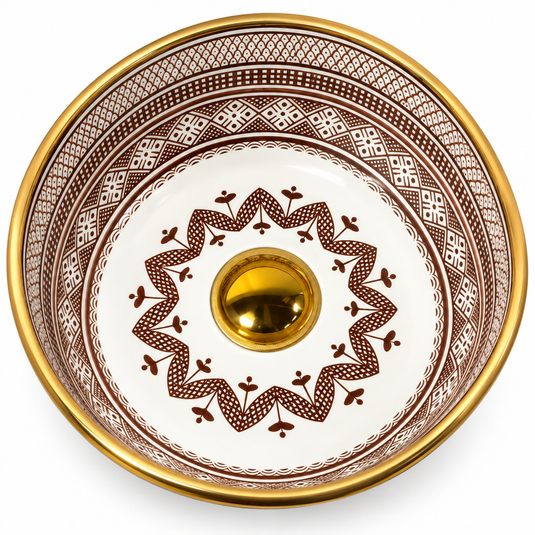 Kingly Brown Moroccan Bathroom and Kitchen Sink