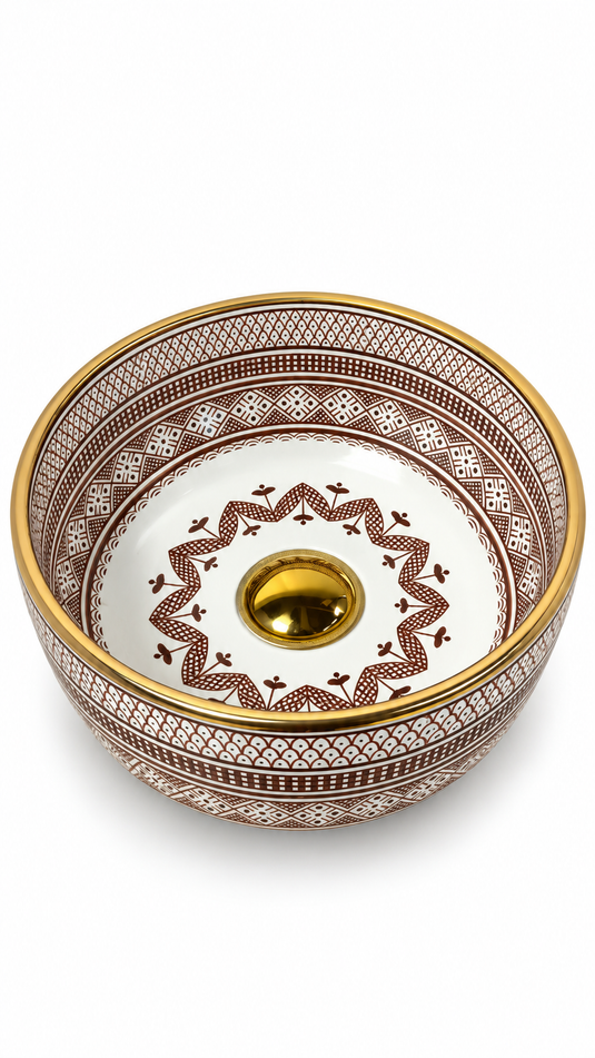 Kingly Brown Moroccan Bathroom and Kitchen Sink