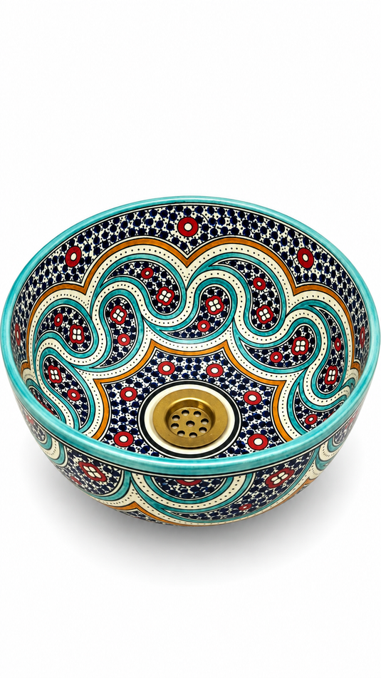 Farmhouse Bathroom Moroccan Ceramic Sink