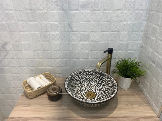 Undermount Bathroom Ceramic Sink - Moroccan Sink