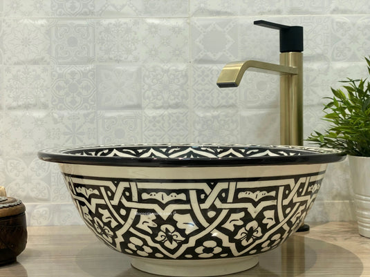 Undermount Bathroom Ceramic Sink - Moroccan Sink