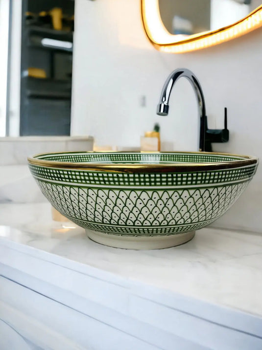 Moroccan Round Sink Gold 14k - Moroccan Sink