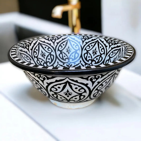 Hand-Painted Bathroom & Kitchen Sink - Moroccan Sink