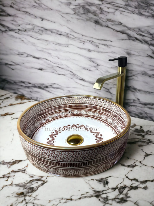 Kingly Brown Moroccan Bathroom and Kitchen Sink - Moroccan Sink