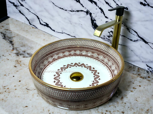 Kingly Brown Moroccan Bathroom and Kitchen Sink - Moroccan Sink