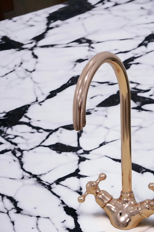 Red copper faucet handmade with luxurious patina color #05 MoroccanSink