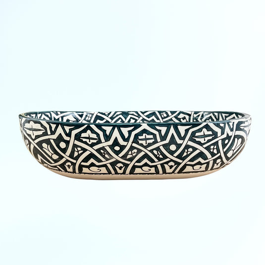 Hand-Painted Oval Bathroom Sink #010