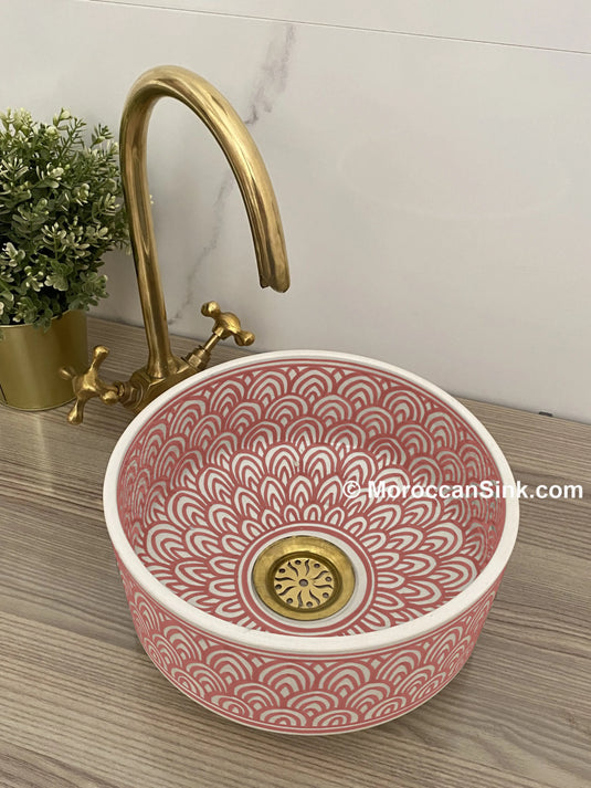 Moroccan Ceramic Hand Painted Washbasin - Moroccan Sink