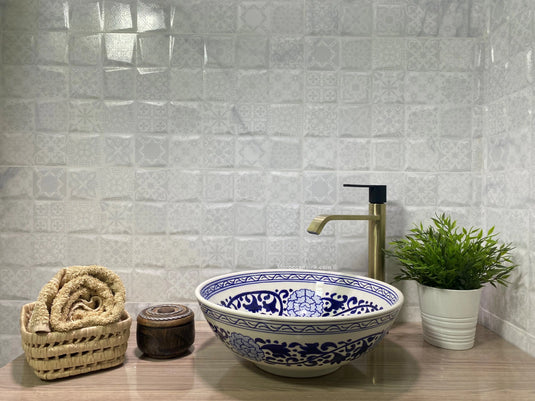 Modern Bathroom Ceramic Elegance Sink - Moroccan Sink