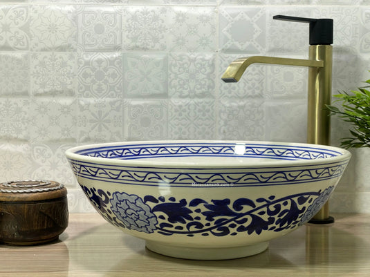 Modern Bathroom Ceramic Elegance Sink - Moroccan Sink