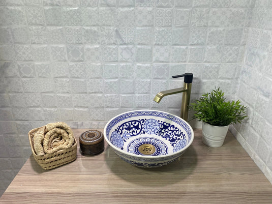 Modern Bathroom Ceramic Elegance Sink - Moroccan Sink