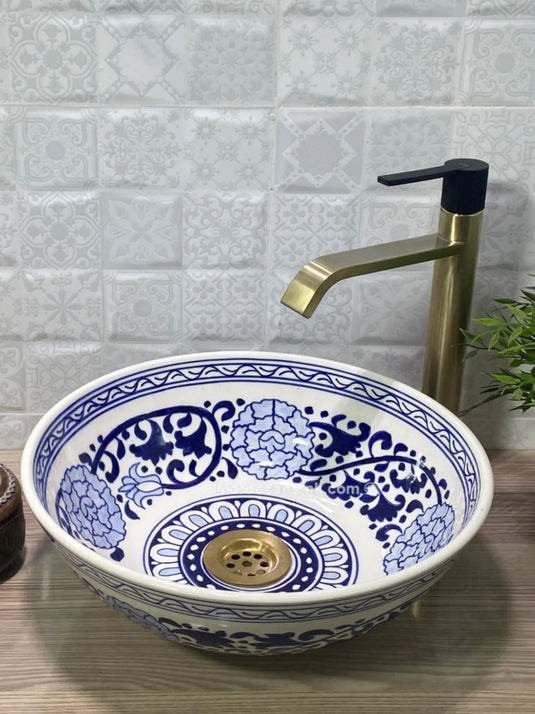 Modern Bathroom Ceramic Elegance Sink - Moroccan Sink