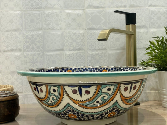 Moroccan Handmade Ceramic Sink - Moroccan Sink