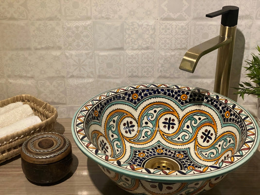 Moroccan Handmade Ceramic Sink - Moroccan Sink