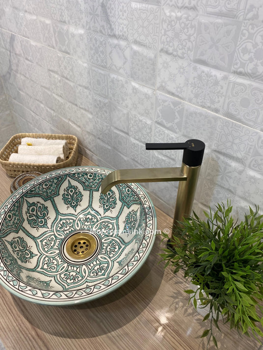 Luxury Minimalist Moroccan Pottery Basin - Moroccan Sink